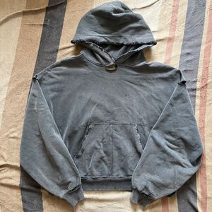 THE SHISHIKUI hoodie two /BLACK シシクイ プルオーバー パーカー グレー