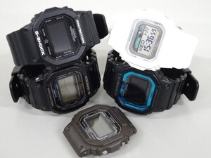 ジャンク 5点 まとめて CASIO カシオ G-SHOCK Gショック GW-B5600 DW-5600VT GLX-5600 ロンハーマン DW-5600L DW-5600E デジタル 腕時計