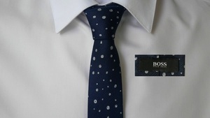 美品【HUGO BOSS ヒューゴボス】USED ブランドネクタイ/m15-G3-6-10