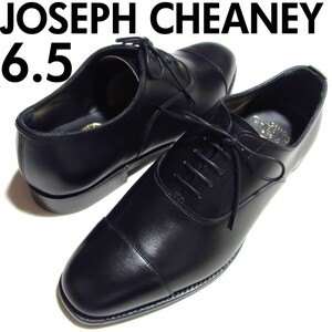 新品 JOSEPH CHEANEY ジョセフ チーニー GEOFFREY ジェフェリー ストレートチップ レザー シューズ 6.5 E 6184 黒 ブラック