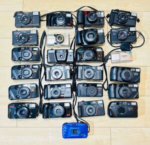 1円～ まとめ売り コンパクトカメラ25台　Canon Autoboy、Olympus、Nikon、FUJIFILM、Konica等　カメラ まとめ　#225