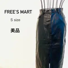 FREES MART フリーズマート タイトスカート 韓国服 フェイクレザー 黒