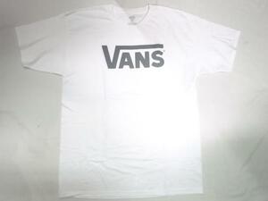 JB即決 VANS バンズ CLASSIC LOGO クラシックロゴ T 白x灰 XLサイズ 新品