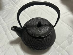 【美品】茶釜　茶器　急須　鉄急須　鉄瓶　南部鉄器 小あられIH調理器 伝統工芸品　茶道具