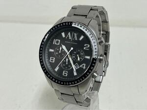 1119h 電池交換済 ARMANI EXCHANGE AX1254 アルマーニ エクスチェンジ クロノグラフ メンズ 腕時計 稼働品