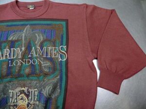 N41N　美品◆HARDY AMIES ハーディエイミス ウールセーター ニットセーター ウール100% L　日本製　24－1