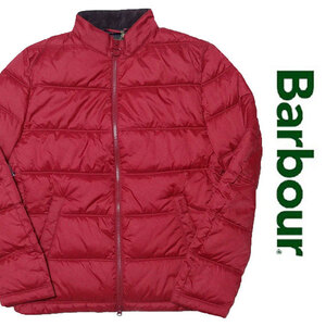 新品 Barbour FIBERDOWN JACKET バブアー ファイバーダウン ジャケット レッド ナイロン 中綿 ジャンパー M 正規品