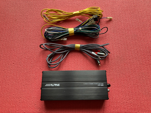 ☆ALPINE　アルパイン KTP-600　小型デジタルパワーアンプ　定格出力45W×4チャンネル　ケーブル2.3ｍ付☆USED品②