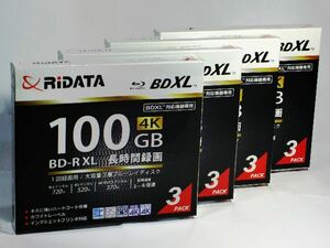 ■　RiDATA　録画用BD-R　100GB　３枚パック　４個セット　(RiDATA BD-R520PW4X.3P SC A)