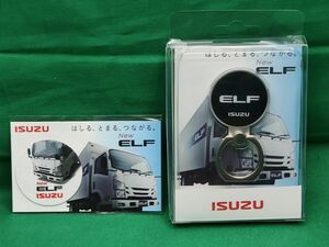 ■（未使用） いすゞ　エルフ　スマホリング　携帯リング＆液晶汚れ拭き　ISUZU　ELF