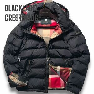 極々美品!!希少L/4WAY◎ブラックレーベルクレストブリッジ LIMONTA ダウンジャケット CBチェック ベスト フード BLACKLABEL CRESTBRIDGE