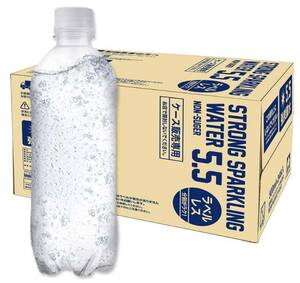 【送料込み】アイリスオーヤマ 強炭酸 ストロング 5.5 強炭酸水 500ｍl × 24本 採水地:大分日田 ラベルあり/ラベルレス 消費期限24年10月