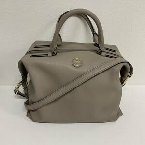 営AD807-80◆ 【美品】TORY BURCH／トリーバーチ ロビンソン グレージュ 2way ハンドバッグ ショルダーバッグ 