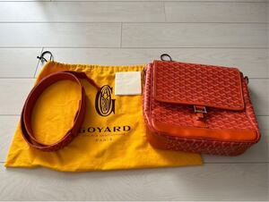 ※極美品 GOYARD ゴヤール グランブルー　ショルダーバッグ オレンジ中古