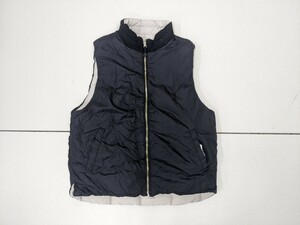 90s CHAPS RALPH LAUREN チャップス ラルフローレン リバーシブル リップストップ生地 ヴィンテージ ダウンベスト メンズL y302