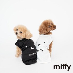 【Lサイズ】限定 ミッフィー 公式 メッシュ フェイス Tシャツ ブラック 黒 犬服 ペット服 夏服 Official Licensed Miffy Mesh Face Tshirt