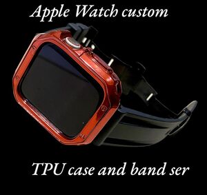 アップル用バンド ラバーベルト Apple Watch カバー　ケース メンズ　レディース38 40 41 42 44 45 49 e