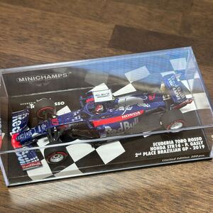 ミニチャンプス レッドブルトロロッソホンダ STR14 2019 ブラジルGP ガスリー 2位表彰台 300pic限定 日本未発売