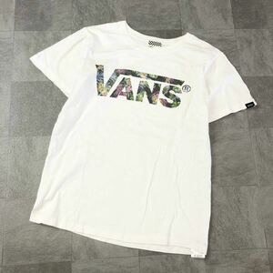 VANSヴァンズロゴTシャツ プリントTシャツ　半袖シャツ　コットンシャツ　丸胴　ホワイト　サイズFR