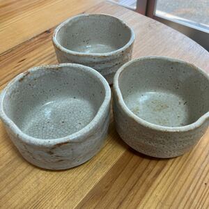 茶碗 茶器 抹茶碗 陶器 3点セット 食器 茶道 茶道具 不明 抹茶 焼物 焼 やきもの 骨董