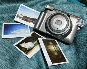 FUJI instax500AF実用中古品、撮影チェック済み、使用途中のテストフィルム在中 FUJIFILM instax 500AF