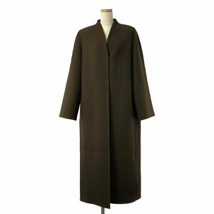 【美品】 THE ROW / ザロウ | CEREN COAT ウール カシミヤ混 ツイル ノーカラーコート | 0 | ブラウン | レディース