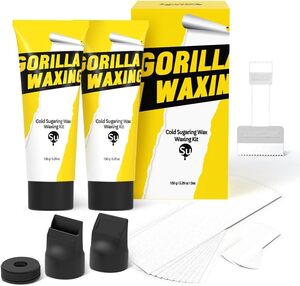 Purple Gorilla/Gorilla Waxing/自宅用コールドシュガーワックスキット、ボディ&フェイス用、女性用&男性