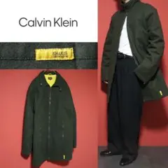 【極希少】Calvin Klein オーバーサイズ 裏地イエロー ジップコート