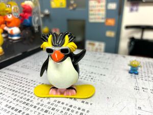 ◆◆超可愛い！◆激レア！◆ゼンマイ仕掛けの『お尻ふりふりスノボペンギン君』中古者扱い◆展示保管【BOX箱市】