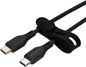 オウルテック USB-C to USB-C エコナミクス ケーブル 1.5ｍ バイオマス素材使用 PD60W充電 耐屈曲2万回以上 ブラック OWL-CBECOCC15-BK