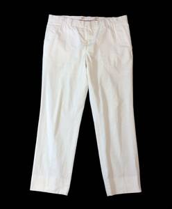 HERMES エルメス ITALY製 コットン パンツ スラックス ホワイト 白 メンズ 46
