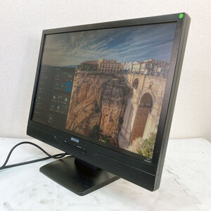 中古 ワイド液晶モニター ★ I-ODATA LCD-AD221XB 22型ワイド液晶 1680×1050 WSXGA+ 入力2系統 VGA/DVI スピーカー 電源ケーブル付