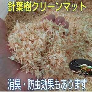 クワガタ、カブトの成虫管理はコレが一番です！針葉樹クリーンマット☆爽やかな香りでケース内が明るくなり生体が目立つ！防ダニ消臭効果も