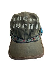 KAVU◆usa製/キャップ/L/コットン/KHK/プリント/メンズ