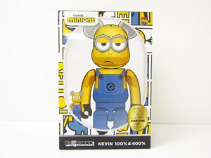 未開封品 BE@RBRICK ベアブリック minions ミニオンズ KEVIN 100％ & 400％ GOLD CHROME仕様 フィギュア ◇AC24972