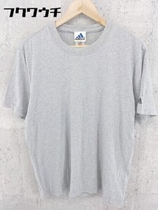 ◇ adidas アディダス ロゴ プリント エキップメント 半袖 Tシャツ カットソー サイズL グレー メンズ