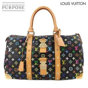 新品同様 ルイ ヴィトン LOUIS VUITTON モノグラム マルチカラー キーポル 45 ボストン バッグ ノワール M92640 90119297