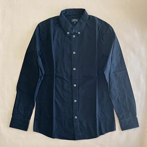 美品 A.P.C. コットン 長袖 シャツ オフブラック XS 起毛 ユニセックス APC アーペーセー @b046