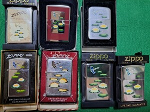 激レア★Zippo town & county 蓮池にトンボ★当時物～レプリカ7個セット★全て箱入★ジッポータウン&カントリー★美品揃い★lily pod