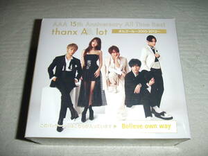 AAA 15th anniversary All Time Best thanx AAA lot オルゴール 2005-2012～ Believe own way 新品 未開封