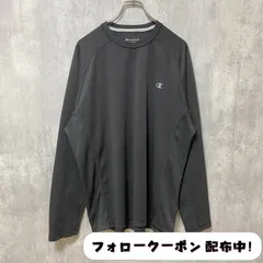 古着 used　champion　チャンピオン　長袖Tシャツ　ワンポイント　黒　ビッグシルエット　オーバーサイズ