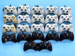 【Microsoft / マイクロソフト】22個セット 純正品 Xbox 360 コントローラー CONTROLLER 有線 本体 XBOX360 エックスボックス コントローラ