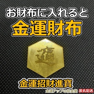 お財布に入れると金運財布に『金運招財進寶』【金運アップの招金堂】金運最強お守り、招財進宝、六角形、ヘキサゴン、純金波動／09358004