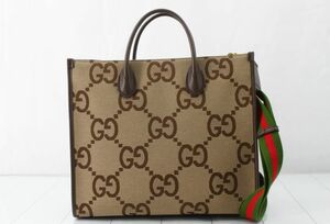 ★GUCCI グッチ【678839/美品/定価 291,500円】ジャンボGGトートバッグ　キャンバス×レザー　ショルダーバッグ