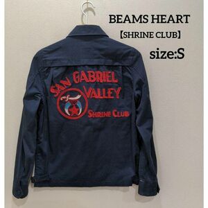 ビームス BEAMS HEART SHRINE CLUB ブルゾン ネイビー S