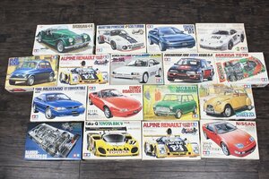 【行董】TAMIYA タミヤ 17点 トヨタ 日産 マツダ FORD ホンダ GT-R モーガン など レーシングカー 車 貴重 昭和 未組立あり AJ007BOM21