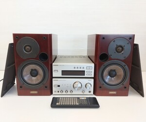 f2627/【音出し確認済み】オンキョー ONKYO オーディオセット/T-405X A-909X D-102EXG リモコン付き 現状品