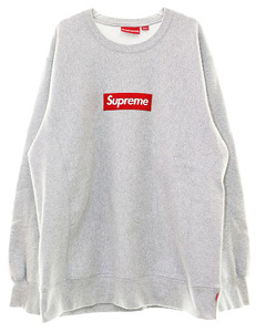 シュプリーム SUPREME 15AW BOX LOGO CREWNECK HEATHER GREY XLサイズ ボックス ロゴ クルーネック スウェット トレーナー グレー ☆AA★24