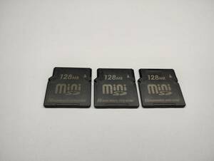 3枚セット　128MB　メガバイト　HAGIWARA SYS-COM　miniSDカード　メモリーカード　ミニSDカード
