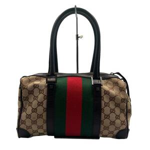 GUCCI グッチ ハンドバック シェリーライン 30458.213.317 GGキャンパス ベージュ系 ユニセックス